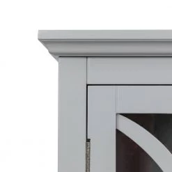 Glitzhome 20 in. W x 7 in. D x 24.25 in H Wall Cabinet with Double Doors in Gray -Bathroom Cabinets Shop gray glitzhome bathroom wall cabinets 1001003544 44 1000