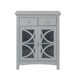 Glitzhome 26 in. W x 12.4 in. D x 32.11 in. H Freestanding Floor Cabinet with Double Doors and Drawer in Gray -Bathroom Cabinets Shop gray glitzhome linen cabinets gh1001003545 77 1000