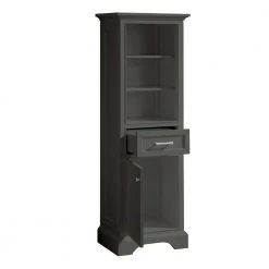 Home Decorators Collection Windlowe 22 in. W x 16 in. D x 65 in. H Floor Linen Tower in Gray -Bathroom Cabinets Shop gray home decorators collection linen cabinets 15101 lt22 gr 4f 1000