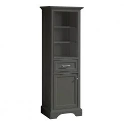 Home Decorators Collection Windlowe 22 in. W x 16 in. D x 65 in. H Floor Linen Tower in Gray -Bathroom Cabinets Shop gray home decorators collection linen cabinets 15101 lt22 gr c3 1000