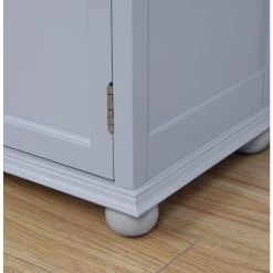 Home Decorators Collection Hampton Harbor 25 in. W 4-Door Tall Cabinet in Dove Grey -Bathroom Cabinets Shop gray home decorators collection linen cabinets bf 22673 dg 1f 1000