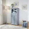 Home Decorators Collection Hampton Harbor 25 in. W 4-Door Tall Cabinet in Dove Grey -Bathroom Cabinets Shop gray home decorators collection linen cabinets bf 22673 dg 64 1000