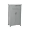 RiverRidge Home Somerset Collection 23.6 in. W x 40.12 in. H x 12 in. D 2-Door Floor Cabinet in Gray -Bathroom Cabinets Shop gray riverridge home linen cabinets 06 077 64 1000