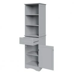 RiverRidge Home Ashland 16-1/2 in. W x 60 in. H Bathroom Linen Storage Tower Cabinet in Gray 22 RiverRidge Home Ashland 16-1/2 in. W x 60 in. H Bathroom Linen Storage Tower Cabinet in Gray -Bathroom Cabinets Shop gray riverridge home linen cabinets 06 083 77 1000