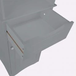 RiverRidge Home Ashland 16-1/2 in. W x 60 in. H Bathroom Linen Storage Tower Cabinet in Gray 19 RiverRidge Home Ashland 16-1/2 in. W x 60 in. H Bathroom Linen Storage Tower Cabinet in Gray -Bathroom Cabinets Shop gray riverridge home linen cabinets 06 083 a0 1000