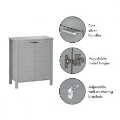 RiverRidge Home Madison 23.63 in. W 2-Door Floor Cabinet in Gray -Bathroom Cabinets Shop gray riverridge home linen cabinets 06 121 66 1000