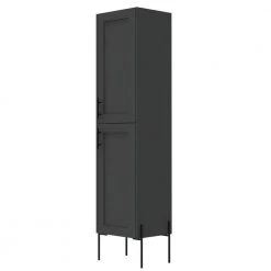 RST Brands Svedin 18 in. W x 13 in. D x 71 in. H Free Standing Tall Bathroom Linen Cabinet in Matte Gray