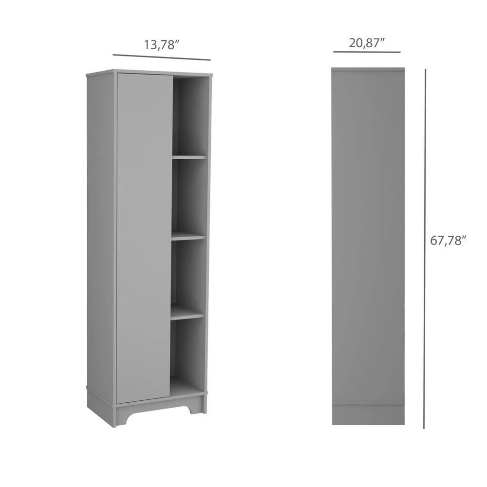 RST Brands Tridell 21 in. W x 14 in. D x 68 in. H Bathroom Cabinet in Gray 9 RST Brands Tridell 21 in. W x 14 in. D x 68 in. H Bathroom Cabinet in Gray - Image 7