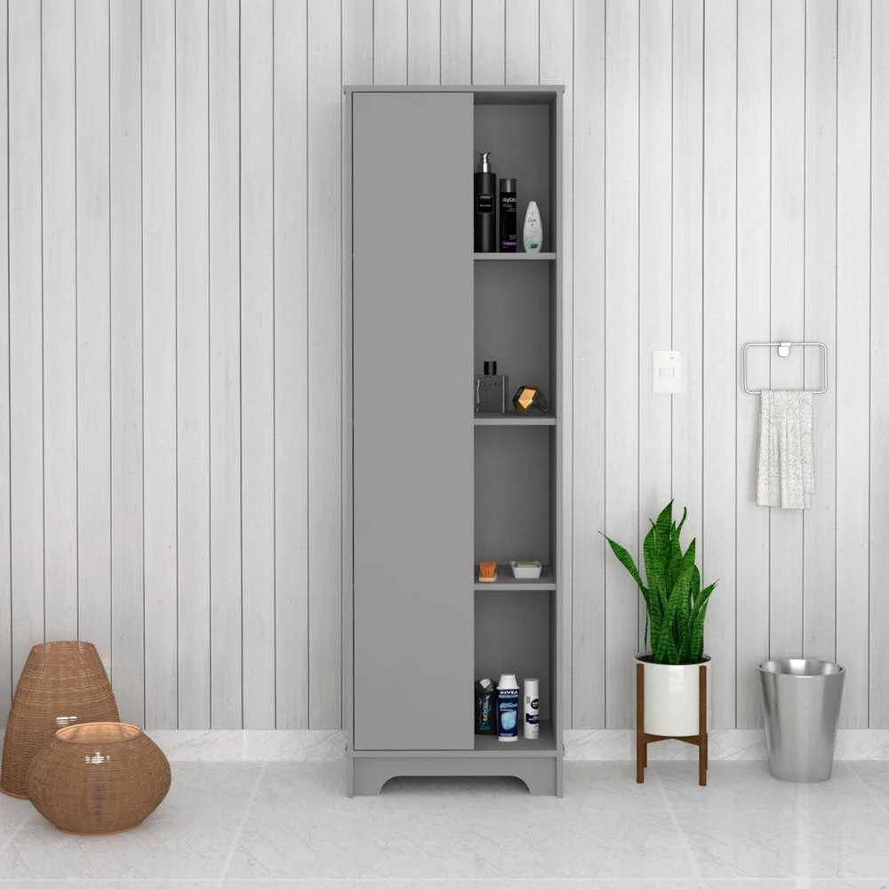 RST Brands Tridell 21 in. W x 14 in. D x 68 in. H Bathroom Cabinet in Gray 10 RST Brands Tridell 21 in. W x 14 in. D x 68 in. H Bathroom Cabinet in Gray - Image 8