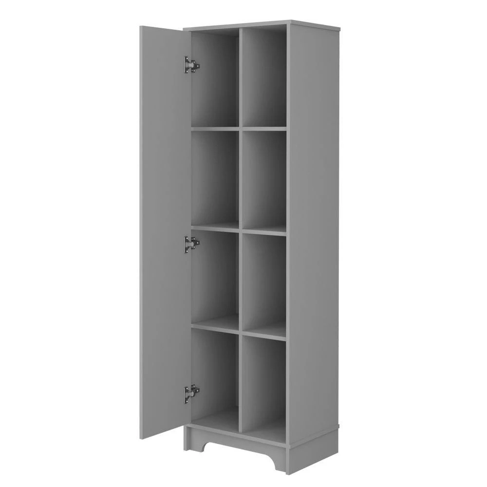 RST Brands Tridell 21 in. W x 14 in. D x 68 in. H Bathroom Cabinet in Gray 6 RST Brands Tridell 21 in. W x 14 in. D x 68 in. H Bathroom Cabinet in Gray - Image 4