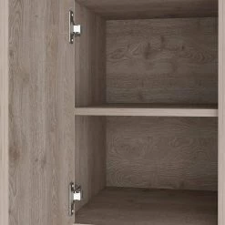 RST Brands Pinion 68 in. W x 15 in. D x 17 in. H Gray MDF Mid-Century Modern Linen Cabinet -Bathroom Cabinets Shop gray rst brands linen cabinets sl lcab 4 1f 1000