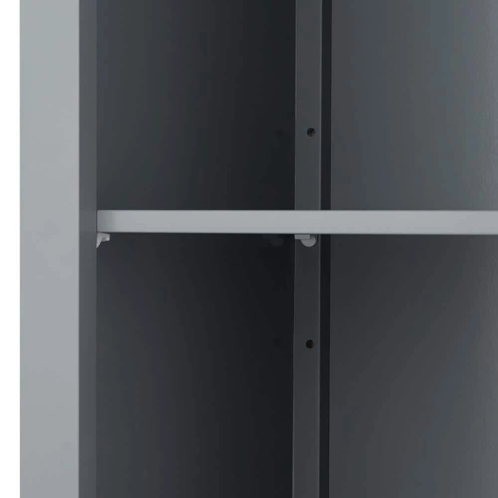 Elegant Home Fashions Mercer Mid Century 14.96 in. W x 13 in. D x 62.67 in. H Gray Modern Wooden Linen Cabinet 9 Elegant Home Fashions Mercer Mid Century 14.96 in. W x 13 in. D x 62.67 in. H Gray Modern Wooden Linen Cabinet - Image 7