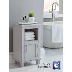 Glacier Bay Shaker Style 16 in. W x 12 in. D x 29.9 in. H Floor Cabinet in Dove Gray -Bathroom Cabinets Shop grey glacier bay linen cabinets 5337gyhd 4f 1000