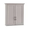 Home Decorators Collection Ashburn 23-1/2 in. W x 28 in. H x 7-88/100 in. D Bathroom Storage Wall Cabinet in Grey