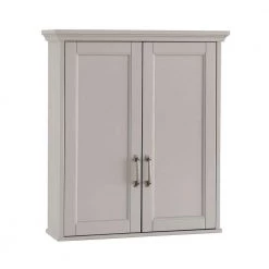 Home Decorators Collection Ashburn 23-1/2 in. W x 28 in. H x 7-88/100 in. D Bathroom Storage Wall Cabinet in Grey
