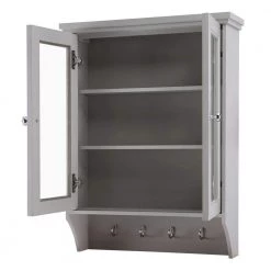 Home Decorators Collection Gazette 23-1/2 in. W x 31 in. H x 7-1/2 in. D Bathroom Storage Wall Cabinet with Glass Doors in Grey 15 Home Decorators Collection Gazette 23-1/2 in. W x 31 in. H x 7-1/2 in. D Bathroom Storage Wall Cabinet with Glass Doors in Grey -Bathroom Cabinets Shop grey home decorators collection bathroom wall cabinets gagw2431 77 1000