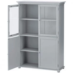 Home Decorators Collection Hampton Harbor 36 in. W x 14 in. D x 52-1/2 in. H Linen Storage Cabinet in Dove Grey -Bathroom Cabinets Shop grey home decorators collection linen cabinets bf 21014 dg a0 1000