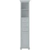 Home Decorators Collection Hampton Harbor 15 in. W x 10 in. D x 67-1/2 in. H Linen Storage Cabinet in Dove Grey 2 Home Decorators Collection Hampton Harbor 15 in. W x 10 in. D x 67-1/2 in. H Linen Storage Cabinet in Dove Grey -Bathroom Cabinets Shop grey home decorators collection linen cabinets bf 21891 dg 64 1000