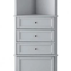 Home Decorators Collection Hampton Harbor 23 in. W x 13 in. D x 67-1/2 in. H Corner Linen Storage Cabinet in Dove Grey -Bathroom Cabinets Shop grey home decorators collection linen cabinets bf 21893 dg a0 1000