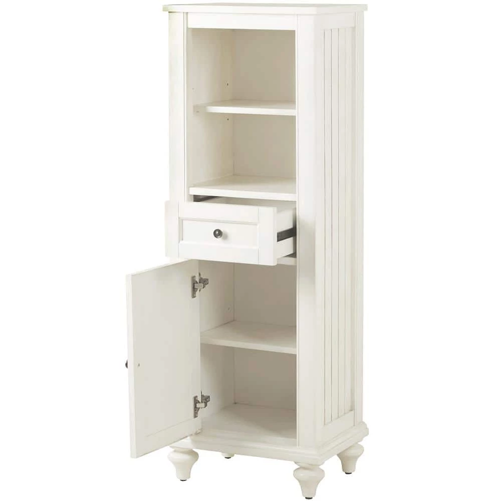 Home Decorators Collection Hamilton 18 in. W x 52-1/2 in. H Bathroom Linen Cabinet in Ivory 8 Home Decorators Collection Hamilton 18 in. W x 52-1/2 in. H Bathroom Linen Cabinet in Ivory - Image 6