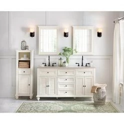 Home Decorators Collection Hamilton 18 in. W x 52-1/2 in. H Bathroom Linen Cabinet in Ivory 15 Home Decorators Collection Hamilton 18 in. W x 52-1/2 in. H Bathroom Linen Cabinet in Ivory -Bathroom Cabinets Shop ivory home decorators collection linen cabinets 1235100410 77 1000