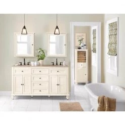 Home Decorators Collection Hamilton 18 in. W x 52-1/2 in. H Bathroom Linen Cabinet in Ivory 16 Home Decorators Collection Hamilton 18 in. W x 52-1/2 in. H Bathroom Linen Cabinet in Ivory -Bathroom Cabinets Shop ivory home decorators collection linen cabinets 1235100410 c3 1000