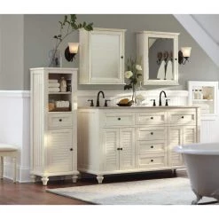 Home Decorators Collection Hamilton 18 in. W x 52-1/2 in. H Bathroom Linen Cabinet in Ivory 20 Home Decorators Collection Hamilton 18 in. W x 52-1/2 in. H Bathroom Linen Cabinet in Ivory -Bathroom Cabinets Shop ivory home decorators collection linen cabinets 1235100410 d4 1000