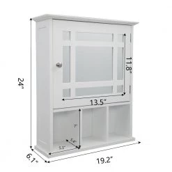 Unbranded Adryel 19.20 in. W x 6.10 in. D x 24.00 in. H Lime White Bathroom Storage Wall Cabinet -Bathroom Cabinets Shop lime white bathroom wall cabinets yxx x109 76 1000