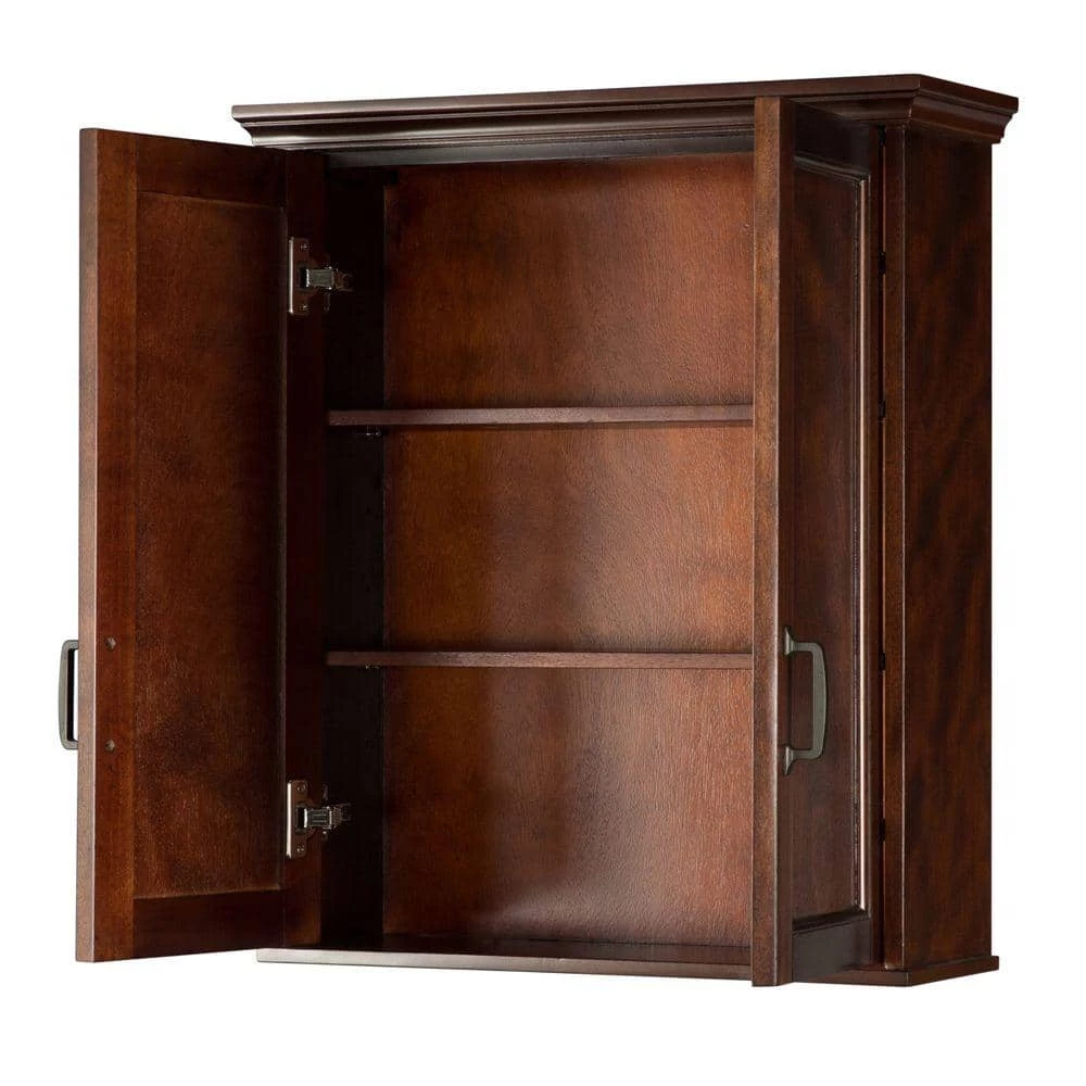 Home Decorators Collection Ashburn 23-1/2 in. W Bathroom Storage Wall Cabinet in Mahogany 8 Home Decorators Collection Ashburn 23-1/2 in. W Bathroom Storage Wall Cabinet in Mahogany - Image 6