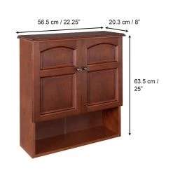 Teamson Home Martha 22.25 in. W x 25 in. H x 8 in. D Bathroom Removable Wall Cabinet in Mahogany 11 Teamson Home Martha 22.25 in. W x 25 in. H x 8 in. D Bathroom Removable Wall Cabinet in Mahogany -Bathroom Cabinets Shop mahogany teamson home bathroom wall cabinets dh 105ba 1f 1000