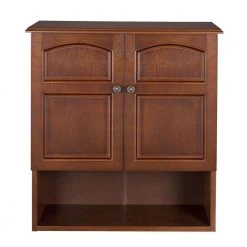 Teamson Home Martha 22.25 in. W x 25 in. H x 8 in. D Bathroom Removable Wall Cabinet in Mahogany