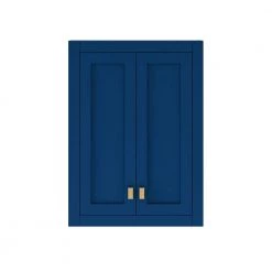 Water Creation Madison 24 in. W x 33 in. H x 8 in. D Monarch Blue Bathroom Storage Wall Cabinet