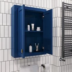 Water Creation Madison 24 in. W x 33 in. H x 8 in. D Monarch Blue Bathroom Storage Wall Cabinet -Bathroom Cabinets Shop monarach blue water creation bathroom wall cabinets madison tt mb 76 1000