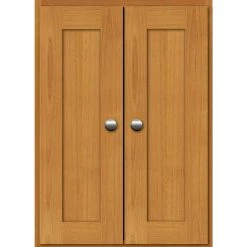 Simplicity by Strasser Shaker 18 in. W x 5.5 in. D x 25 in. H Simplicity Wall Cabinet/Toilet Topper/Over the John in Natural Alder