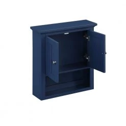 Home Decorators Collection Fremont 23 in. W x 7 in. D x 26 in. H Bathroom Storage Wall Cabinet in Navy Blue -Bathroom Cabinets Shop navy blue home decorators collection bathroom wall cabinets tj ftw2623blu 1d 1000
