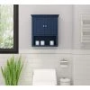 Home Decorators Collection Fremont 23 in. W x 7 in. D x 26 in. H Bathroom Storage Wall Cabinet in Navy Blue -Bathroom Cabinets Shop navy blue home decorators collection bathroom wall cabinets tj ftw2623blu 64 1000