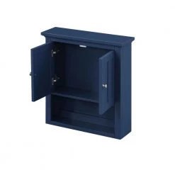 Home Decorators Collection Fremont 23 in. W x 7 in. D x 26 in. H Bathroom Storage Wall Cabinet in Navy Blue -Bathroom Cabinets Shop navy blue home decorators collection bathroom wall cabinets tj ftw2623blu 77 1000