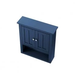 Home Decorators Collection Fremont 23 in. W x 7 in. D x 26 in. H Bathroom Storage Wall Cabinet in Navy Blue -Bathroom Cabinets Shop navy blue home decorators collection bathroom wall cabinets tj ftw2623blu a0 1000