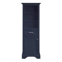 Home Decorators Collection Windlowe 22 in. W x 16 in. D x 65 in. H Floor Linen Tower in Navy Blue