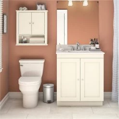 SystemBuild Queensbury 22 in. W Wall Cabinet in Soft White -Bathroom Cabinets Shop off white systembuild bathroom wall cabinets hd26449 fa 1000