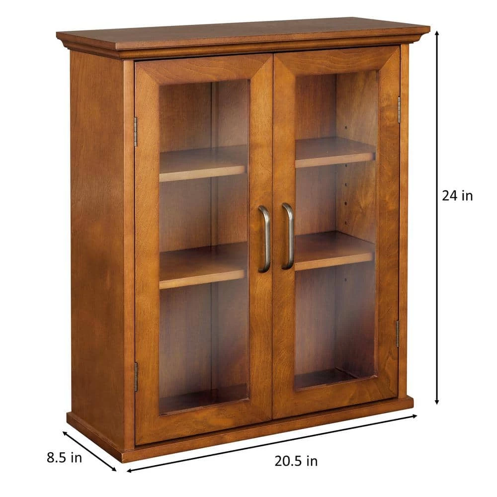 Unbranded Aida 20-1/2 in. W x 24 in. H x 8-1/2 in. D Bathroom Storage Wall Cabinet in Oil Oak Color 7 Unbranded Aida 20-1/2 in. W x 24 in. H x 8-1/2 in. D Bathroom Storage Wall Cabinet in Oil Oak Color - Image 5