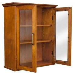 Unbranded Aida 20-1/2 in. W x 24 in. H x 8-1/2 in. D Bathroom Storage Wall Cabinet in Oil Oak Color 11 Unbranded Aida 20-1/2 in. W x 24 in. H x 8-1/2 in. D Bathroom Storage Wall Cabinet in Oil Oak Color -Bathroom Cabinets Shop oil oak bathroom wall cabinets hdt540 77 1000