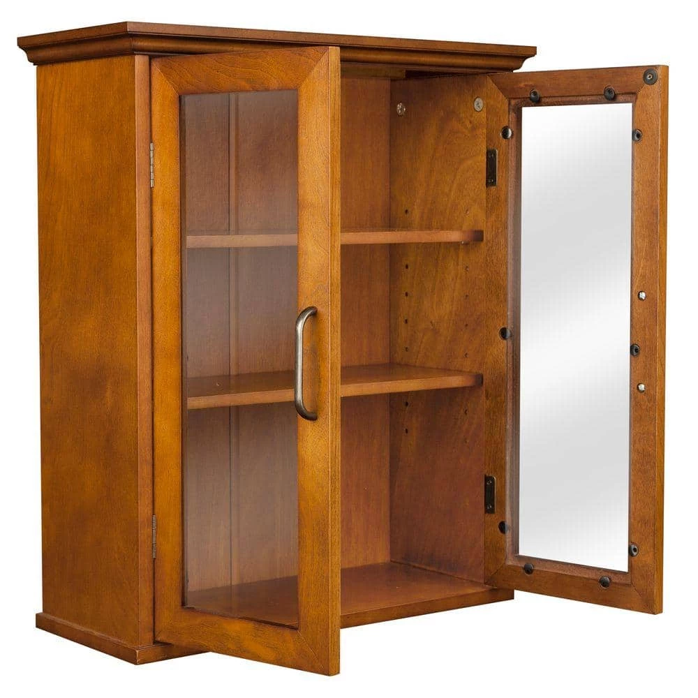 Unbranded Aida 20-1/2 in. W x 24 in. H x 8-1/2 in. D Bathroom Storage Wall Cabinet in Oil Oak Color 5 Unbranded Aida 20-1/2 in. W x 24 in. H x 8-1/2 in. D Bathroom Storage Wall Cabinet in Oil Oak Color - Image 3