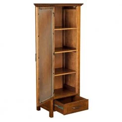 Teamson Home Aida 48-1/2 in. H x 17. in W x 13-1/2 in. D Bathroom Linen Storage Cabinet in Oil Oak -Bathroom Cabinets Shop oil oak teamson home linen cabinets hdt543 44 1000