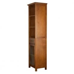 Teamson Home Aida 17 in. W x 65 in. H x 13-1/2 in. D Bathroom Linen Storage Cabinet in Oil Oak -Bathroom Cabinets Shop oil oak teamson home linen cabinets hdt544 40 1000
