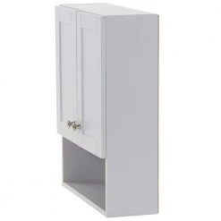 Glacier Bay Lancaster 20.5 in. W Over the John Wall Cabinet in Pearl Gray -Bathroom Cabinets Shop pearl gray glacier bay bathroom wall cabinets lcoj25 pg 4f 1000