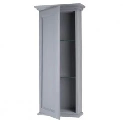 WG Wood Products Leesburg 4.25 in. x 15.5 in. x 37.5 in. Primed Gray Bathroom Storage Wall Cabinet -Bathroom Cabinets Shop primed gray wg wood products bathroom wall cabinets lee 236 primed 4f 1000
