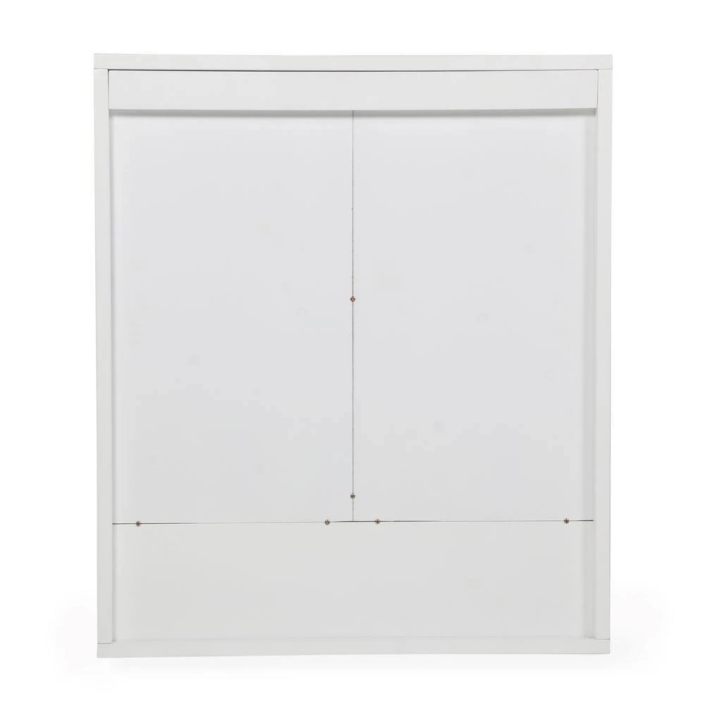 Simpli Home Draper 28 in. H x 24 in. W Double Door Wall Bath Cabinet in Pure White 10 Simpli Home Draper 28 in. H x 24 in. W Double Door Wall Bath Cabinet in Pure White - Image 8