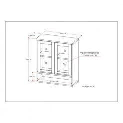 Simpli Home Draper 28 in. H x 24 in. W Double Door Wall Bath Cabinet in Pure White 20 Simpli Home Draper 28 in. H x 24 in. W Double Door Wall Bath Cabinet in Pure White -Bathroom Cabinets Shop pure white simpli home bathroom wall cabinets axcbcdrp 04 76 1000
