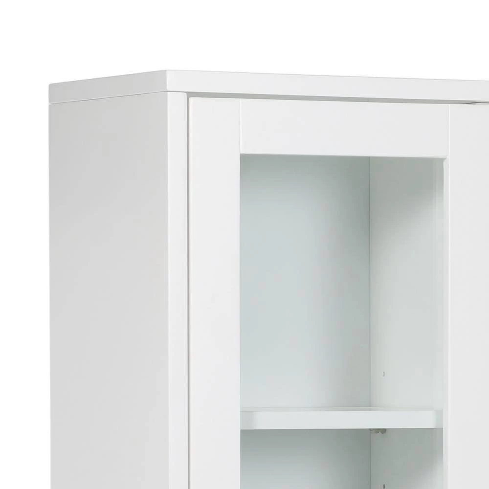 Simpli Home Draper 28 in. H x 24 in. W Double Door Wall Bath Cabinet in Pure White 7 Simpli Home Draper 28 in. H x 24 in. W Double Door Wall Bath Cabinet in Pure White - Image 5